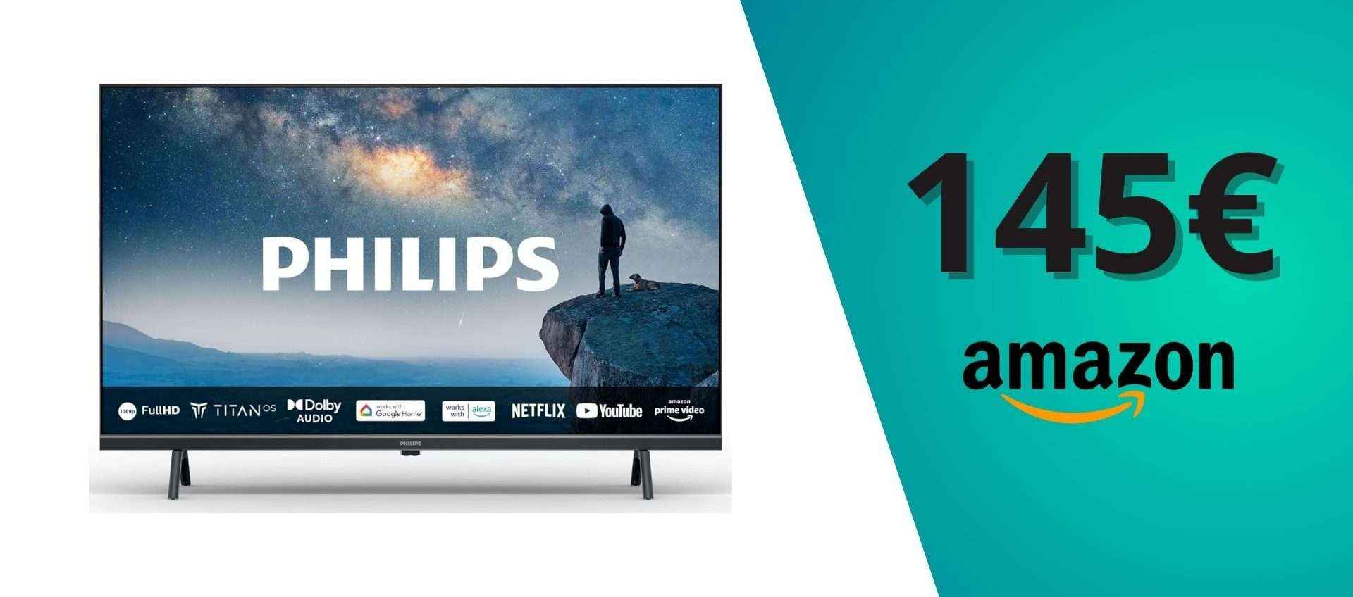 Smart TV Philips HD LED a soli 145,08€: il televisore economico da prendere subito