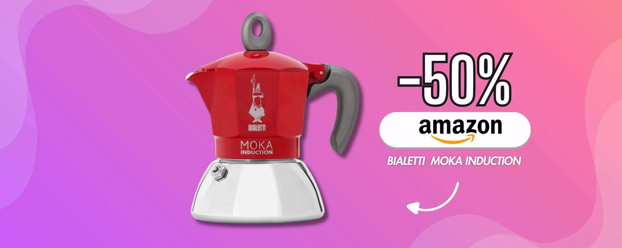 Bialetti Moka Induction: caffè di qualità con la macchinetta al 50%