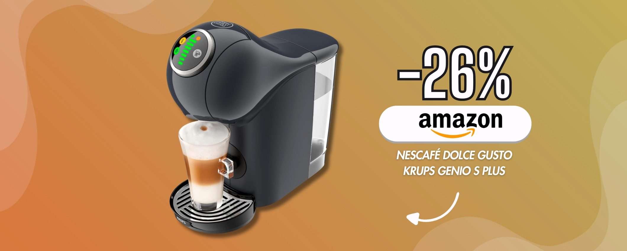 NESCAFÉ DOLCE GUSTO Genio S Plus scende a 85€, occasione Amazon