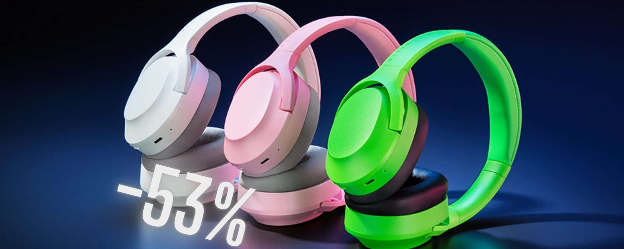 Cuffie Bluetooth Razer Opus X: bassa latenza, ANC e 40 ore di autonomia