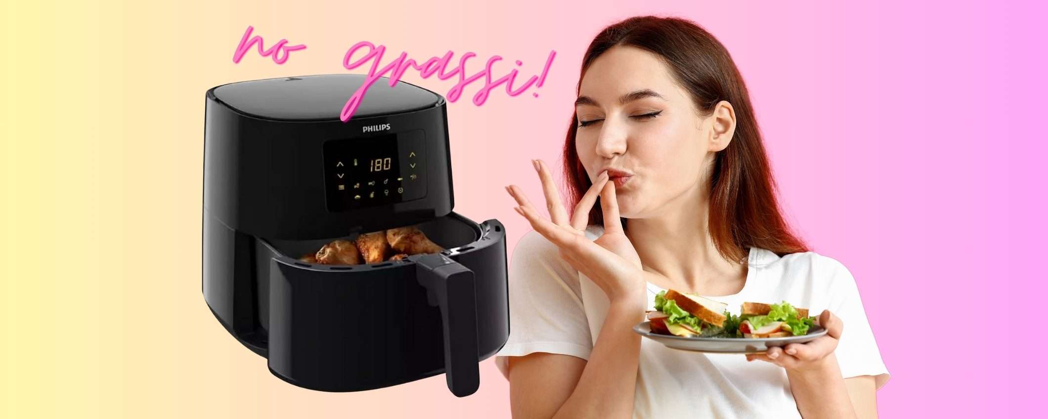 Friggitrice ad aria Philips Airfryer 14 in 1: cucina con il 90% in meno di grassi