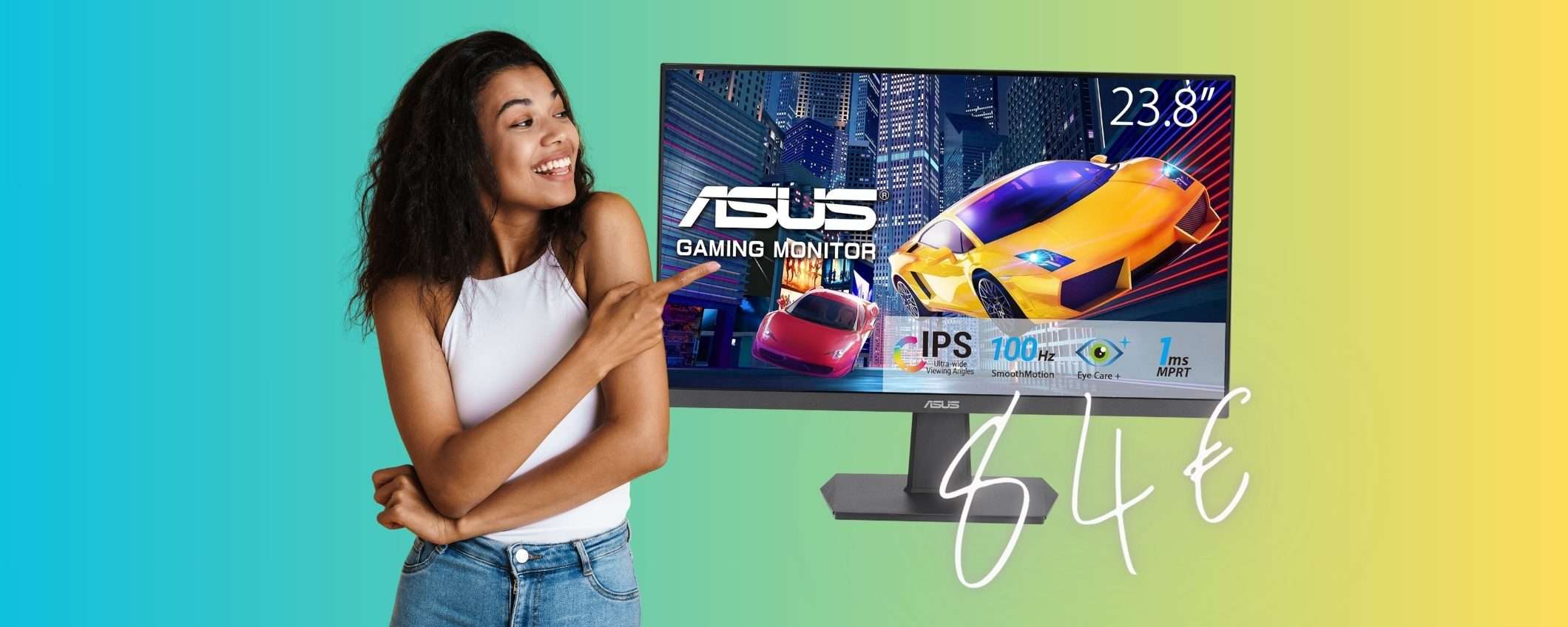 Protezione per gli occhi e risposta di 1ms: questo monitor ASUS a 84€ è da urlo