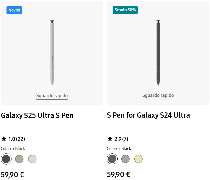 samsung_Galaxy_s25_ultra_s_pen_prezzo