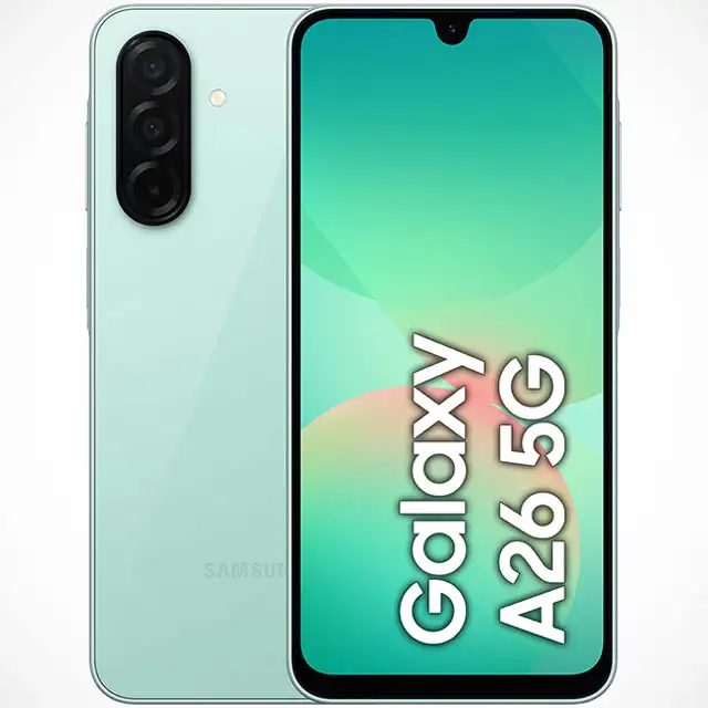 Galaxy A26 5G di Samsung nella tinta Mint