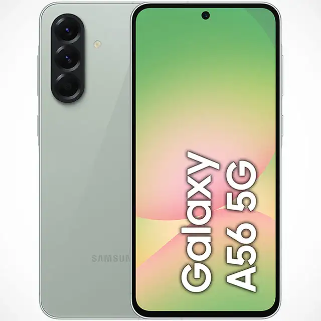 Il nuovo smartphone Galaxy A56 5G nella colorazione Awesome Olive