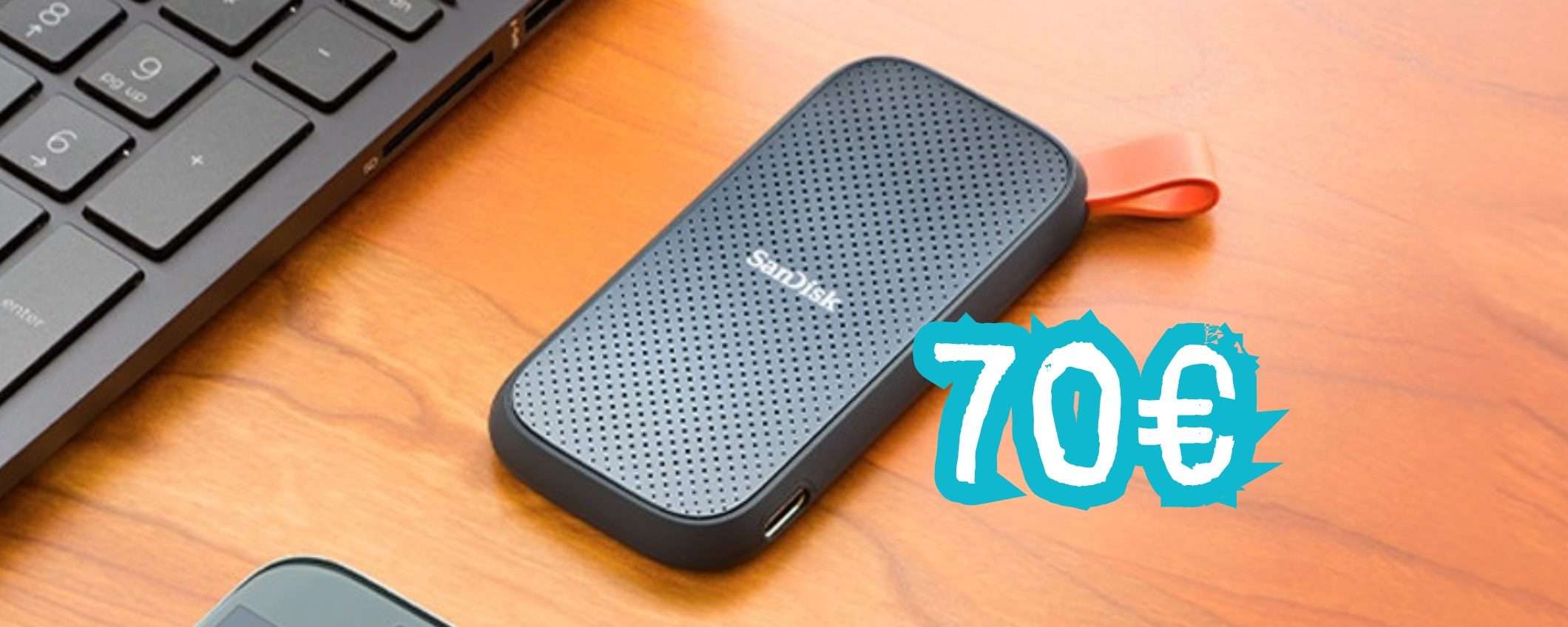 SanDisk Portatile: l'SSD più amato da 1TB oggi tuo a un prezzaccio, solo 70€