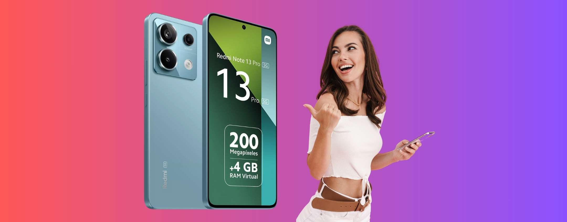 Xiaomi Redmi Note 13 pro 5G con Snapdragon 7s e 256GB a un prezzaccio