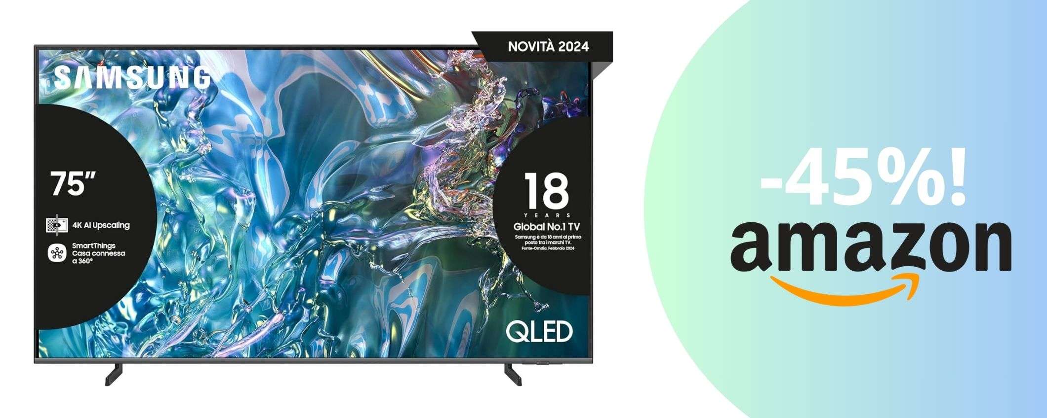 TV Samsung da 75″ ad un prezzo da non perdere: avanguardia e potenza direttamente a casa tua