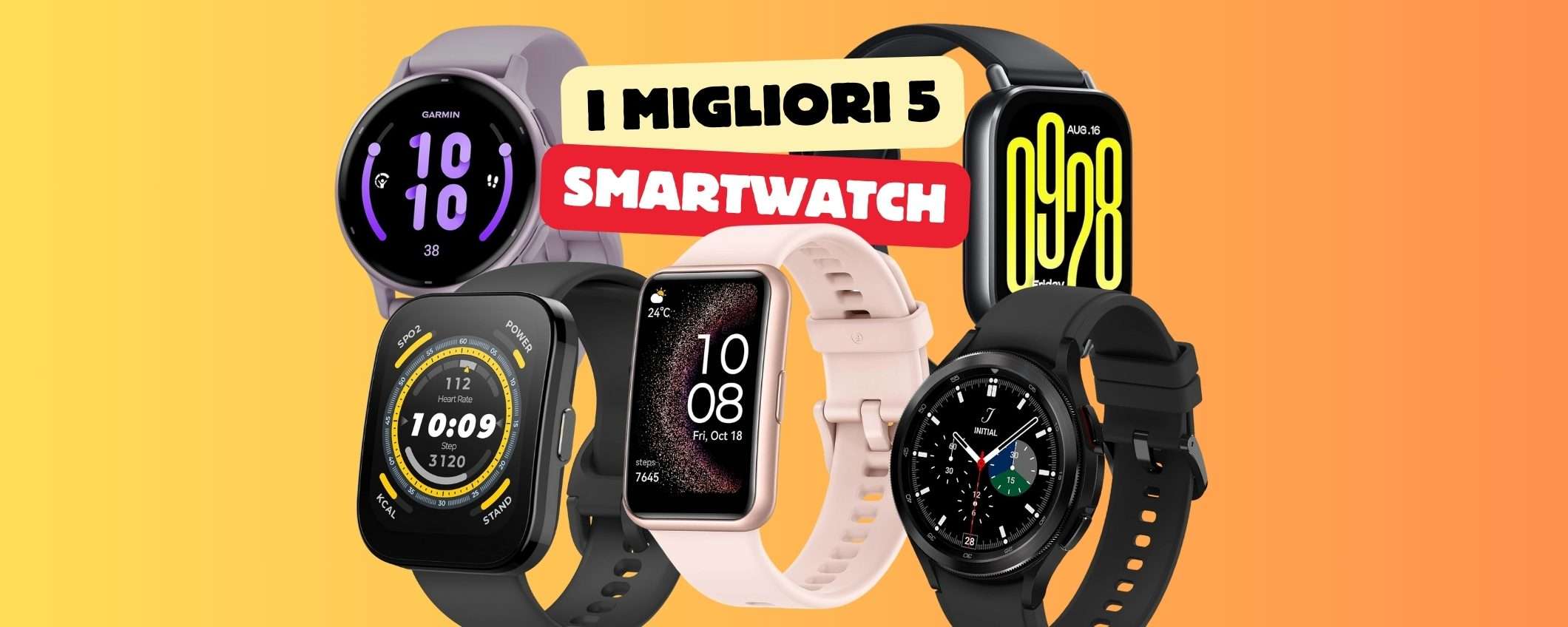 5 smartwatch eccezionali in offerta BOMBA su Amazon da non perdere