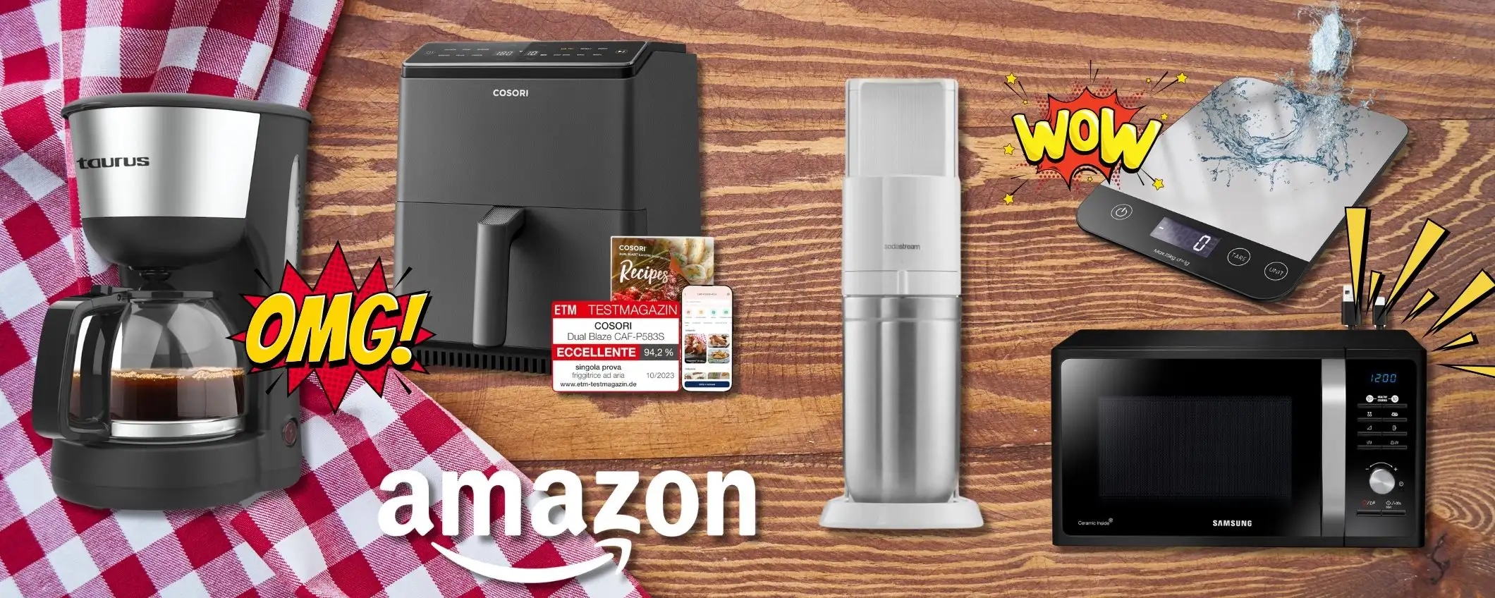 Amazon Casa: 5 sconti su elettrodomestici di prima scelta (da 18€)