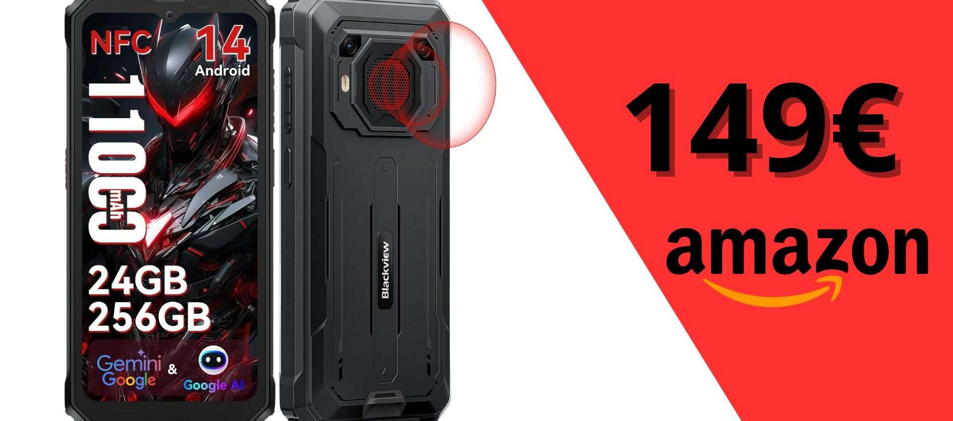 Rugged Smartphone a soli 149€ su Amazon: 24GB di RAM e BATTERIA MASTODONTICA