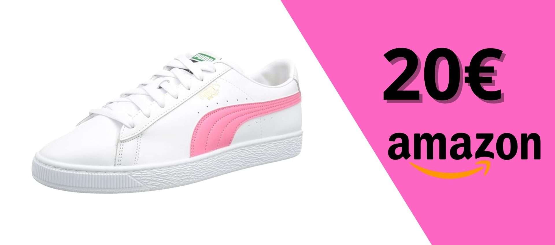 Puma Basket Classic XXI, svendita totale: ultime rimaste ad appena 20,30€ (-48%)