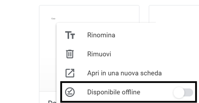 Google Docs: utilizzo offline