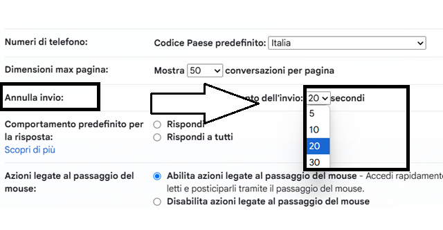 Gmail: come annullare l’invio di un email