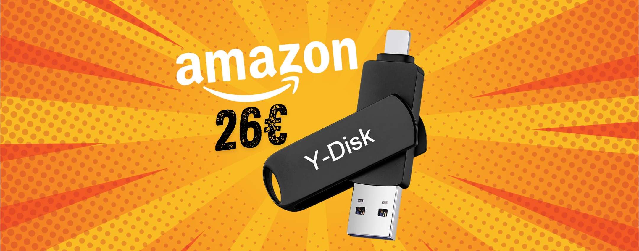 Chiavetta USB da 512GB super versatile compatibile con PC, Mac e iPhone