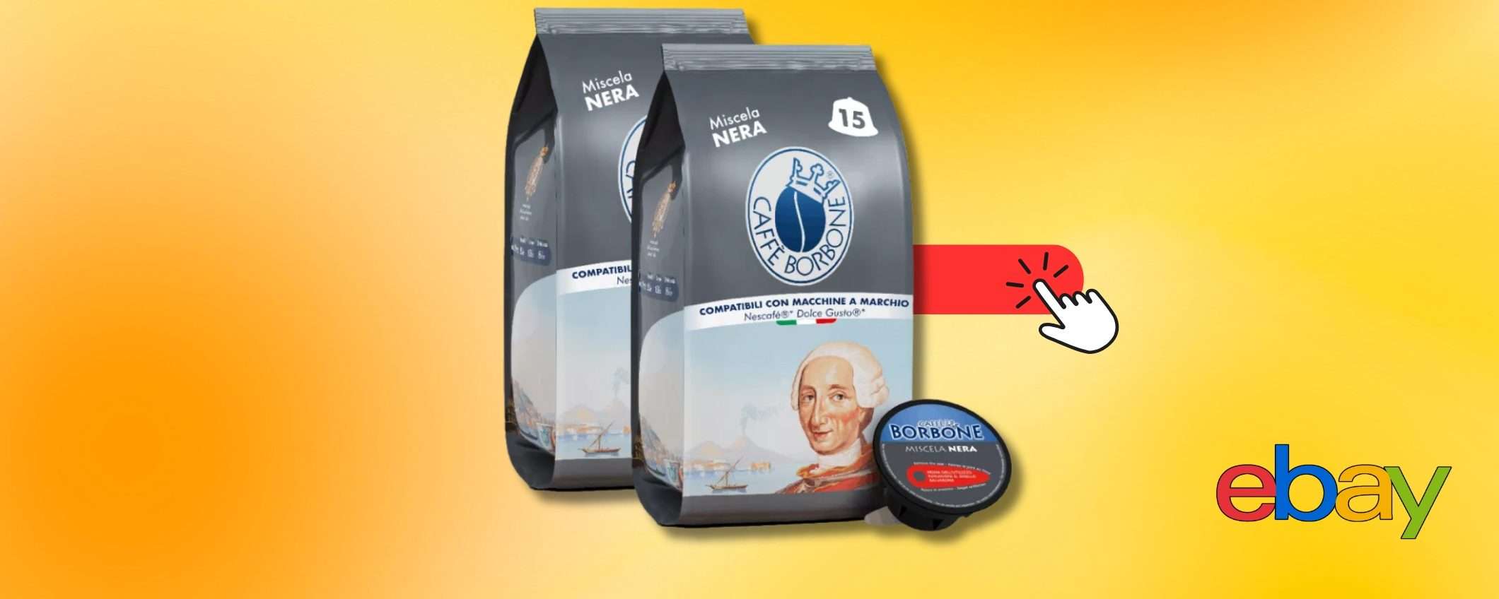 Caffè Borbone incontra Nescafé Dolce Gusto: 180 capsule a prezzo unico 