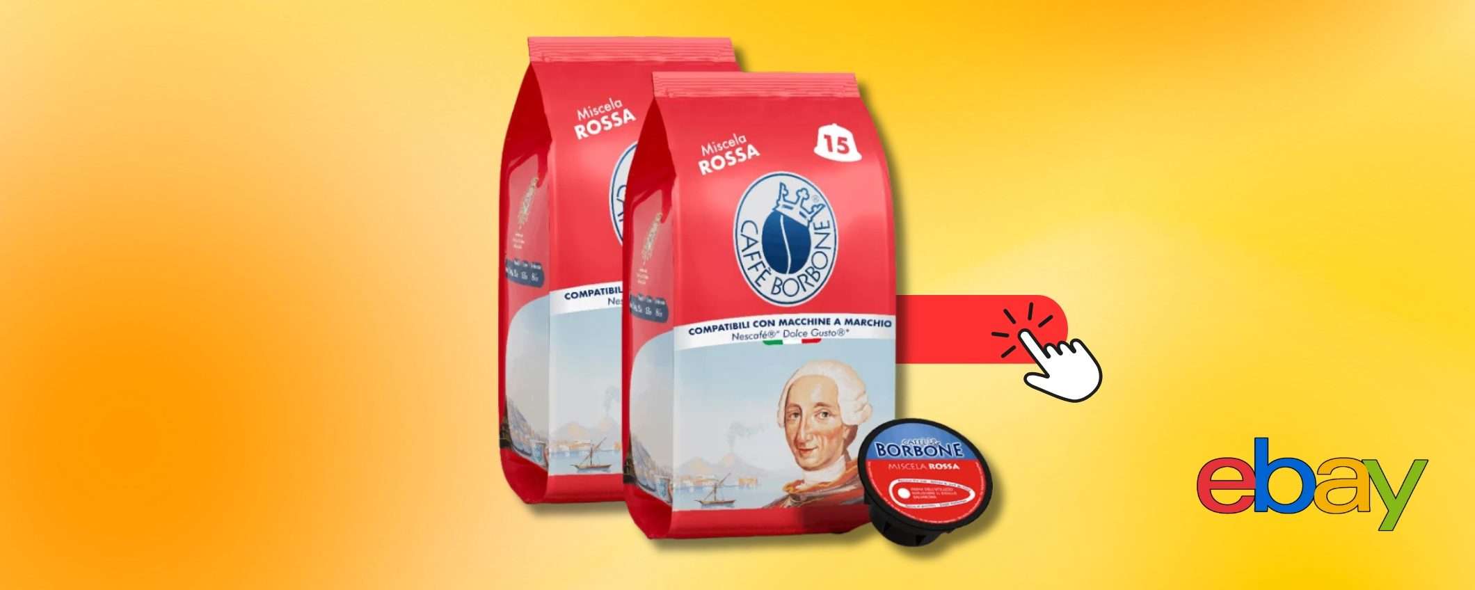 Tornano le 180 capsule Caffè Borbone miscela rossa a prezzo speciale