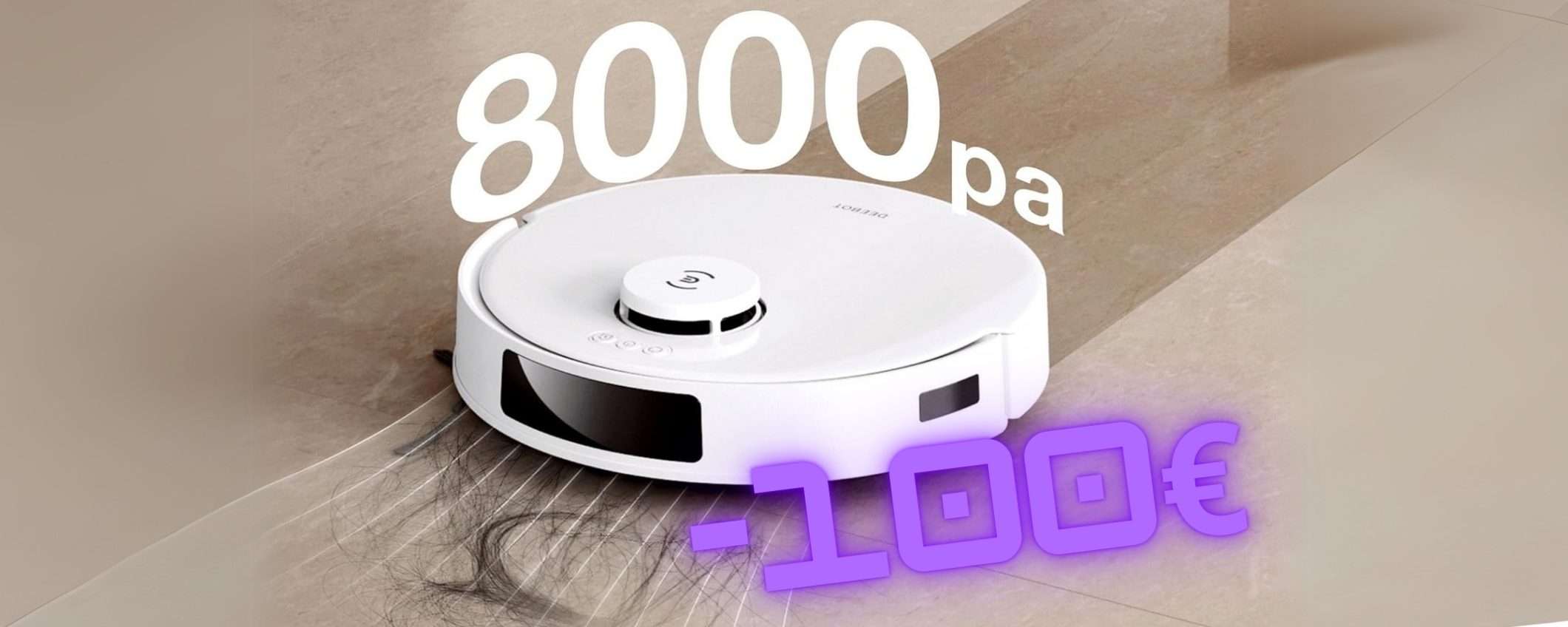 ECOVACS DEEBOT N20 Plus: robot con aspirazione da 8000Pa, lavaggio e stazione