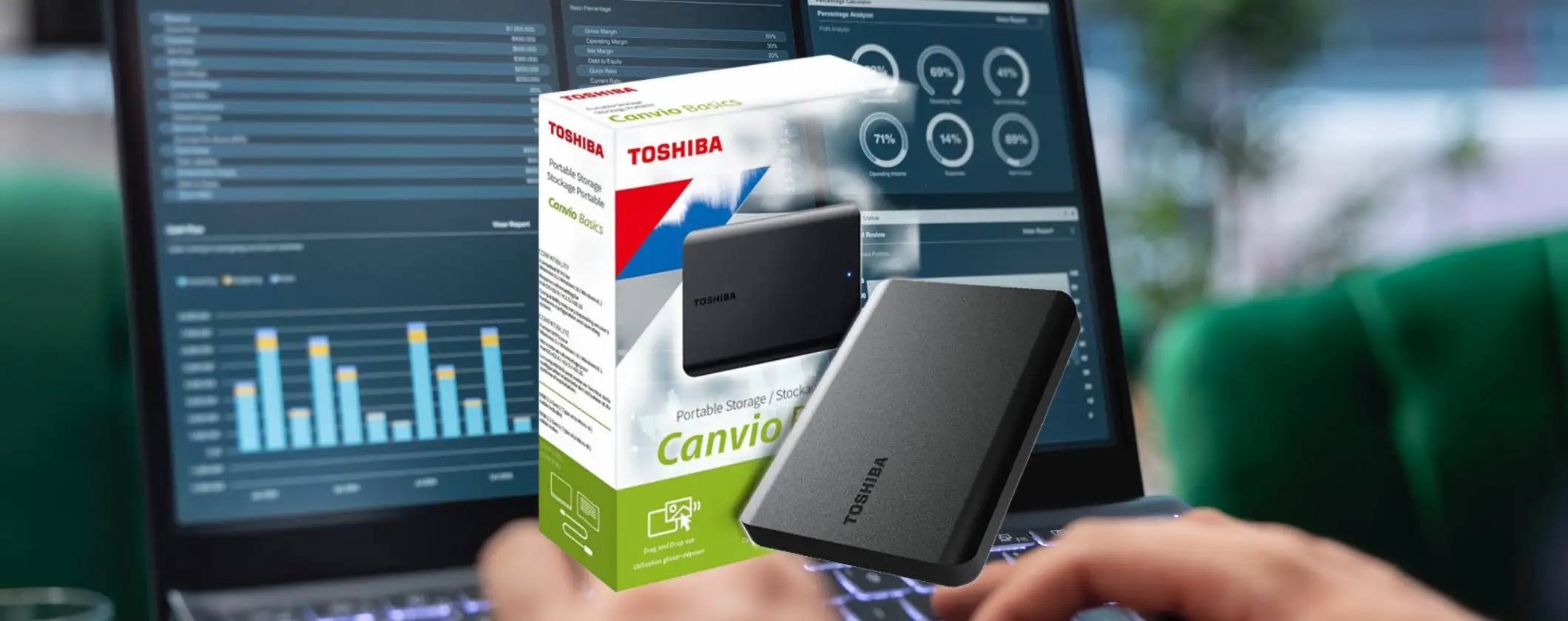 Tutto lo spazio che vuoi con l'Hard Disk Esterno 4TB Toshiba in doppio sconto