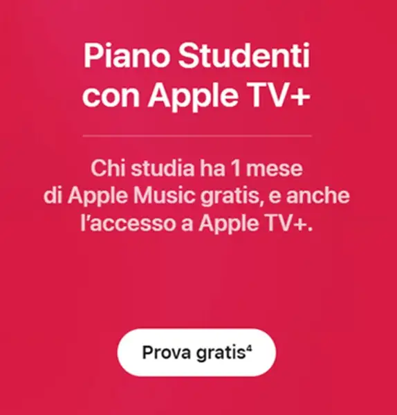 piano studenti apple music regala apple tv+ 