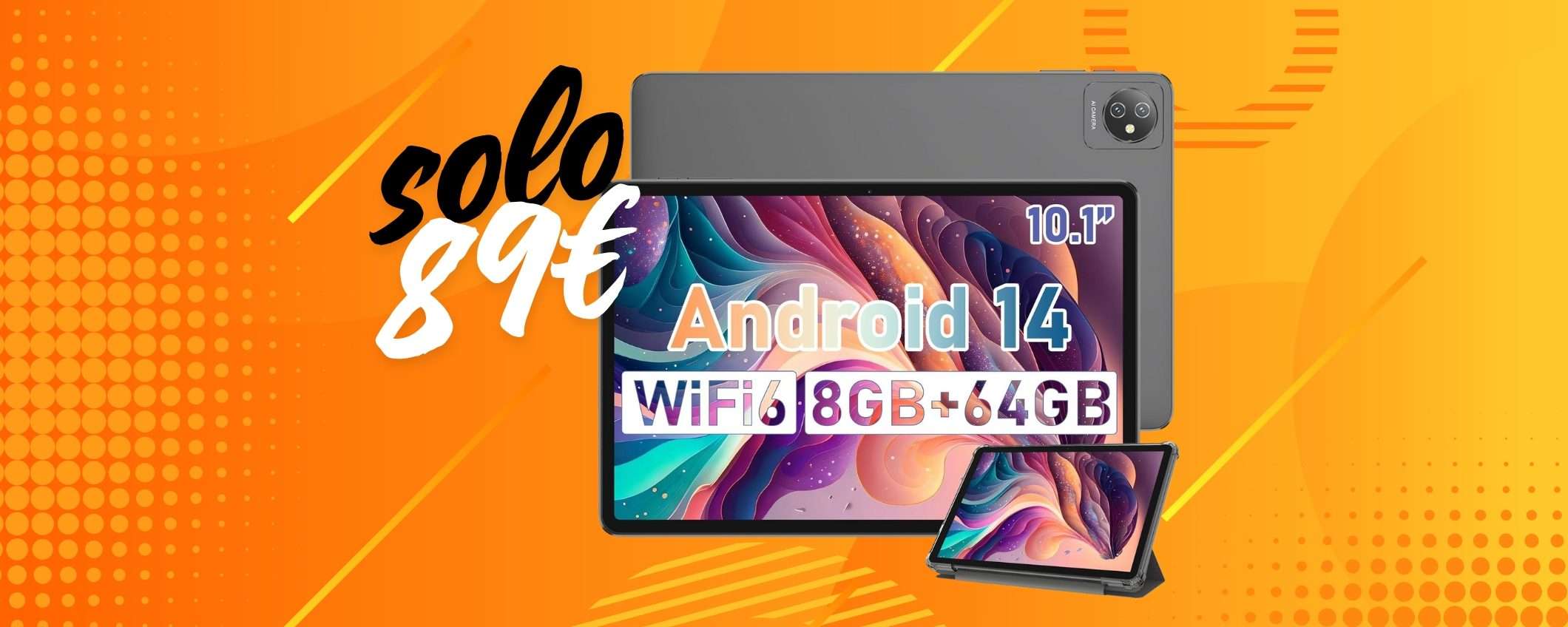 Tablet da 10 pollici e 64GB a 89€ su Amazon, un affare da non perdere