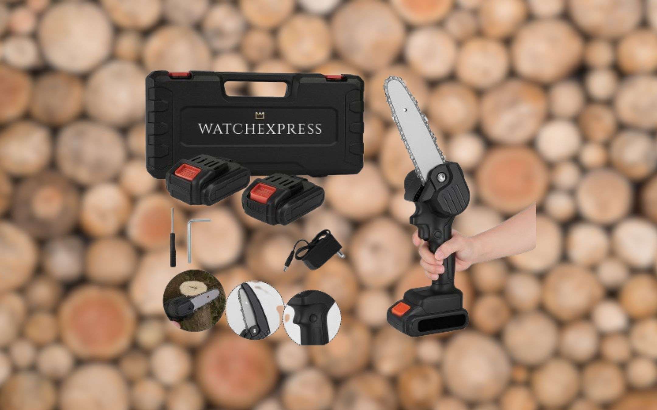 A 28,99€ questa motosega con 2 batterie e valigetta è un MEGA AFFARE