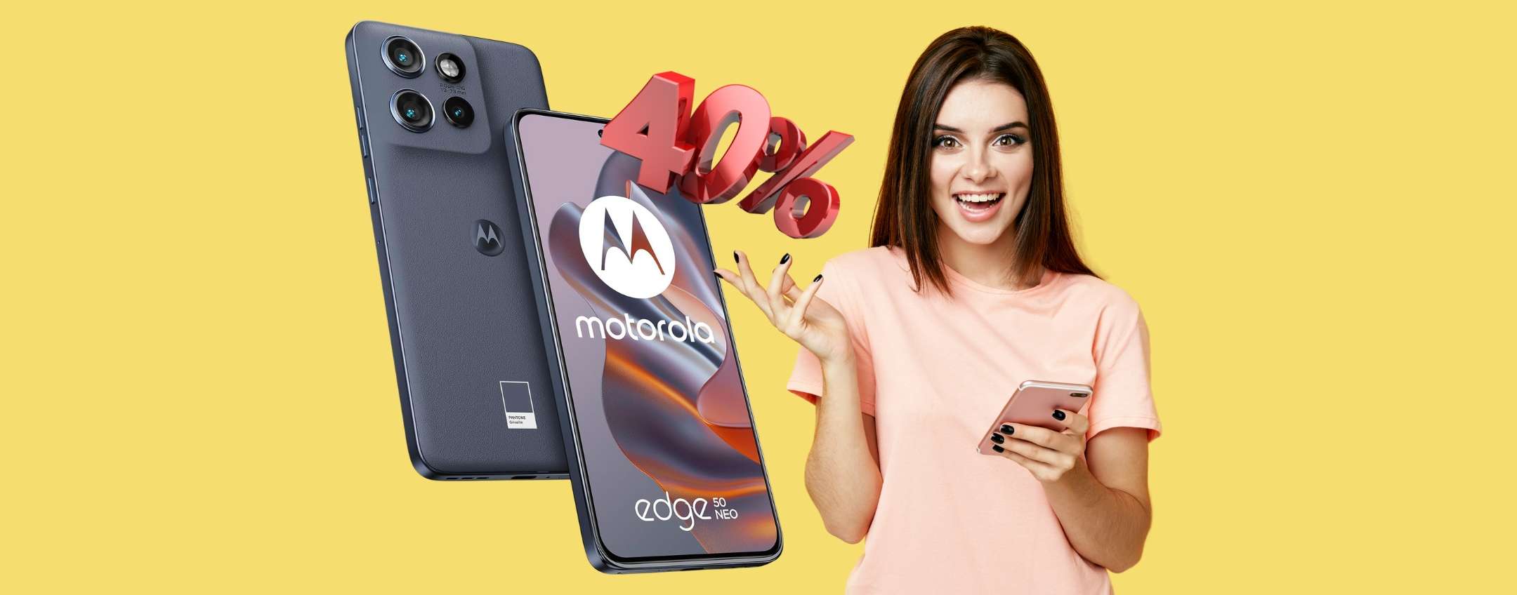 Motorola edge 50 neo: foto professionali e ricarica da 68W (-40%)
