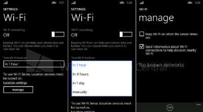 Action Center di WP8.1