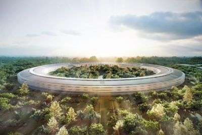 Il nuovo campus di Cupertino in un rendering