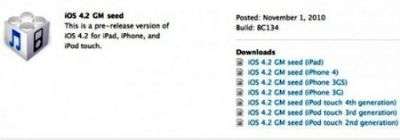 Apple iOS 4.2 GM