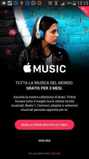 Apple offre tre mesi di prova gratuita