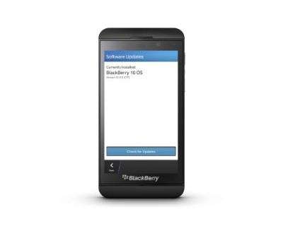 BlackBerry Z10 update