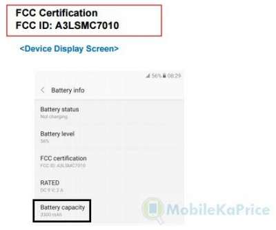 Certificazione FCC per il Galaxy C7 Pro