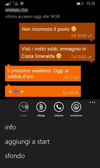 Chiamate vocali WhatsApp su Windows Phone