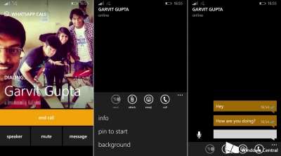 Chiamate Whatsapp su Windows Phone