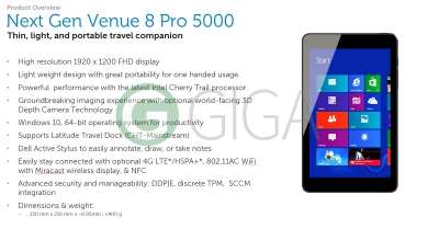 Dell Venue 8 Pro 5855