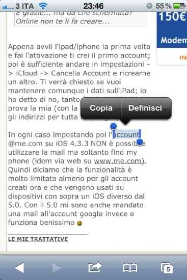 Dizionario iOS5