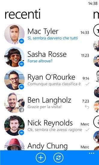 Facebook Messenger WP8