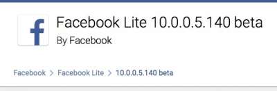 L'icona bianca di Facebook Lite