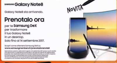 Galaxy Note 8 poster Italia