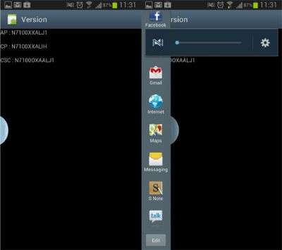 Galaxy Note II multi view