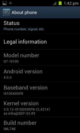 Galaxy S II ICS