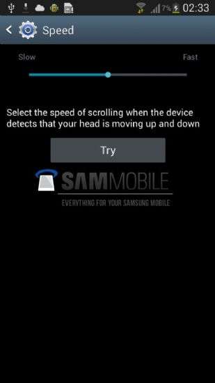 Galaxy SIV Smart Scroll Pause