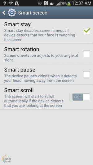 Galaxy SIV Smart Scroll Pause