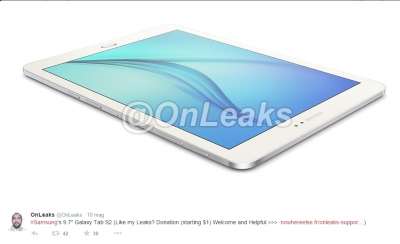 Galaxy Tab S2, fonte OnLeaks