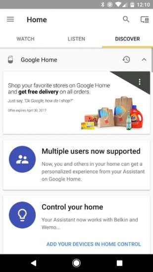 Google Home, il supporto multi-utente