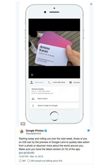 Google Lens sull'iPhone