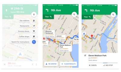 Le schermate di Google Maps