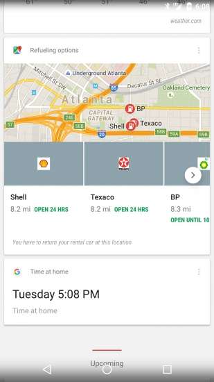Google Now - rifornimento carburante