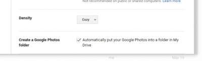 L'opzione Google+ Foto in Google Drive